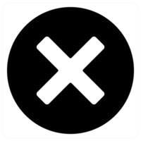 delete icon concept in black color vector