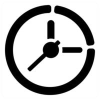 clock icon concept in black color vector