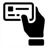 card payment and payment icon concept in black color vector