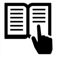 read icon concept in black color vector
