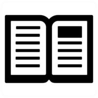 brochure icon concept in black color vector