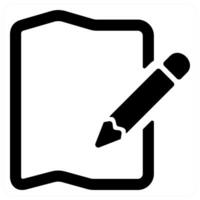 edit and file icon concept in black color vector