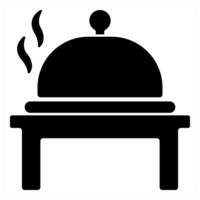 cook icon concept in black color vector