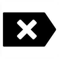 delete and remove icon concept in black color vector