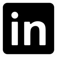 linkdin icon concept in black color vector