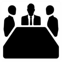 meeting icon concept in black color vector