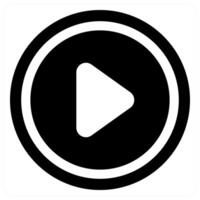 play icon concept in black color vector