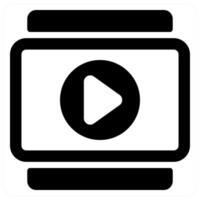play and sound icon concept in black color vector