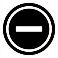 subtract icon concept in black color vector