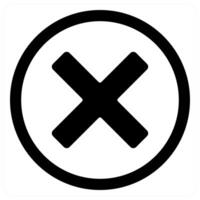 delete and remove concept icon in black color vector