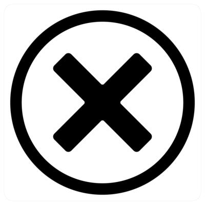 delete and remove concept icon in black color