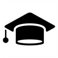 Graduate icon concept in black color vector