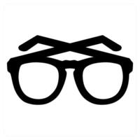 Spectacles icon concept in black color vector