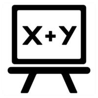 Mathematics icon concept in black color vector