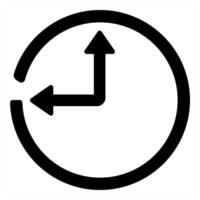 Time and alarm in black color vector