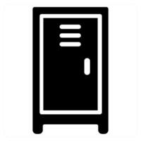 Locker icon concept in black color vector