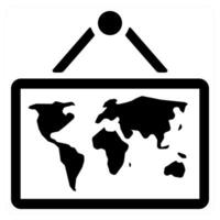 Map icon concept in black color vector