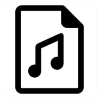 Audio Song icon concept in black color vector