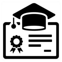 Degree icon concept in black color vector