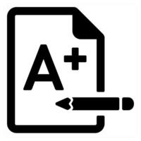 Result icon concept in black color vector