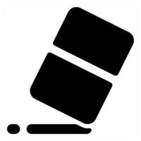 Eraser icon concept in black color vector