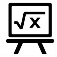 Mathematics and accounting icon concept in black color vector