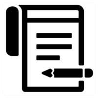 Write icon concept in black color vector