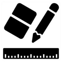 Stationary icon concept in black color vector