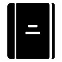 Book and study icon concept in black color vector