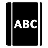 Alphabet icon concept in black color vector