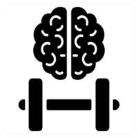 Brain Energy icon concept in black color vector