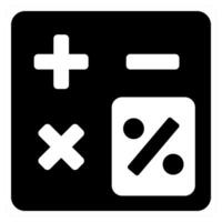 Maths Class icon concept in black color vector