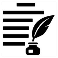 Authorship icon concept in black color vector