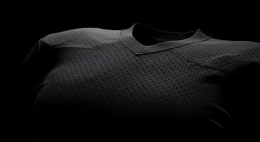 A black jersey with a mesh pattern on it photo