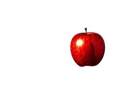 Ripe Glossy Apple with Studio White Background photo