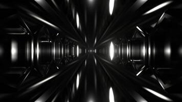 White Mysterious Alien Corridor with Flashing Light Background VJ Loop in 4K video