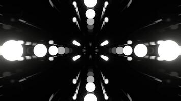 White Corridor with Neon Flashing Dots Background VJ Loop in 4K video