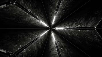 White Rotating Alien Tunnel with Star Shape Background VJ Loop in 4K video