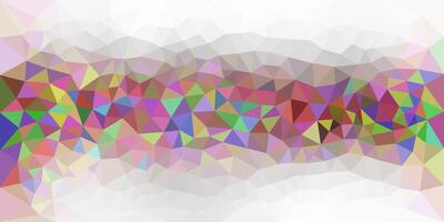 A vibrant low-poly background with a gradient of pastel and jewel-toned triangles. The geometric design creates a modern and abstract feel. vector