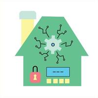Smart Home Automation System, A Modern Conceptual Illustration vector