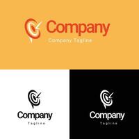 Elegant Logo Design with Target Symbol for Modern Business Branding and Marketing Strategies vector