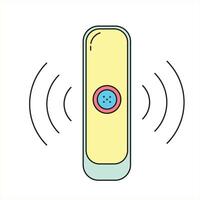 Simplified remote control design transmitting signal illustration vector