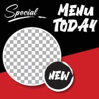 Enticing Culinary Invitation, Special Menu Announcement for Today's New Dishes vector