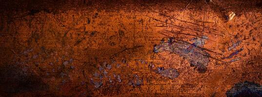 brown copper sheet with colorful. background or textura patterns photo