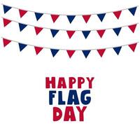 Garlands. Happy Flag Day in USA. Graphic design. illustration on white background. vector
