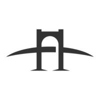 Bridge logo icon simple design vector