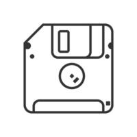 Floppy disk icon line art design vector