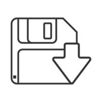 Floppy disk icon line design vector