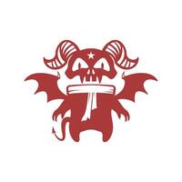 Skull Devil logo icon design vector