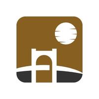 Bridge logo design template vector